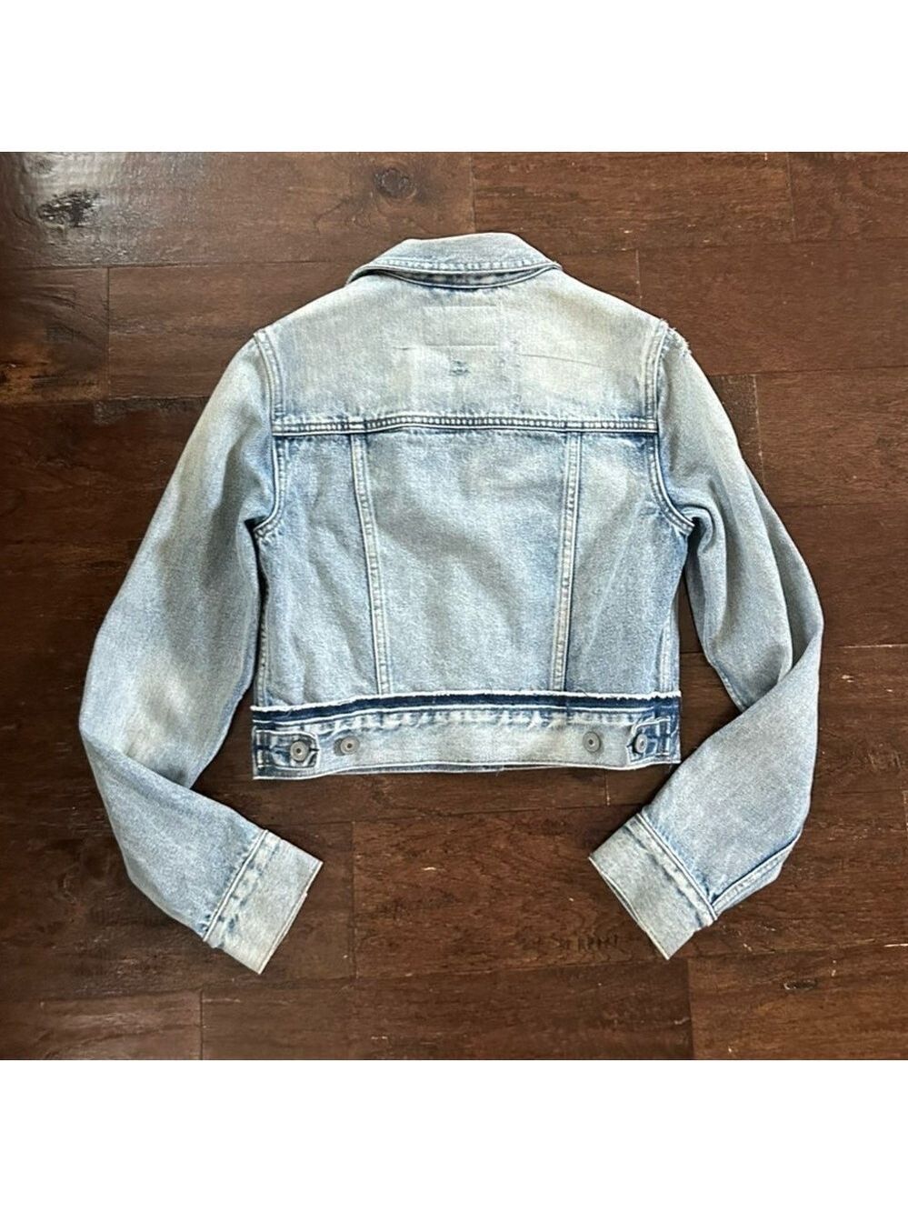 ALLSAINTS Distressed Denim Jacket Blue size-Small EUC - Picture 14 of 15